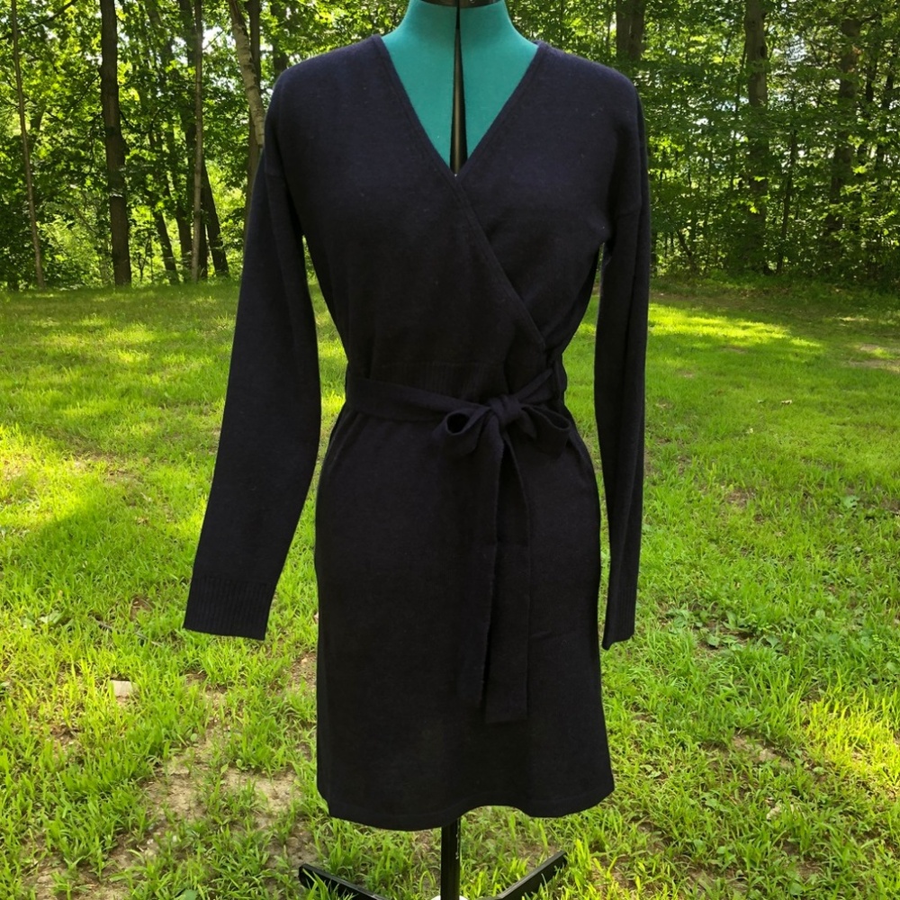Navy Blue Sweater Dress